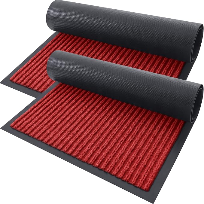 OLANLY Front Door Mat Indoor Outdoor Entrance, Waterproof Heavy Duty Doormat