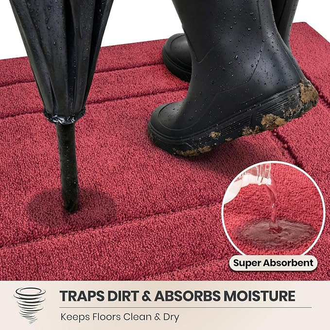 PURRUGS Dirt Trapping Door Mat 34" x 59", Non-Slip/Skid Machine Washable