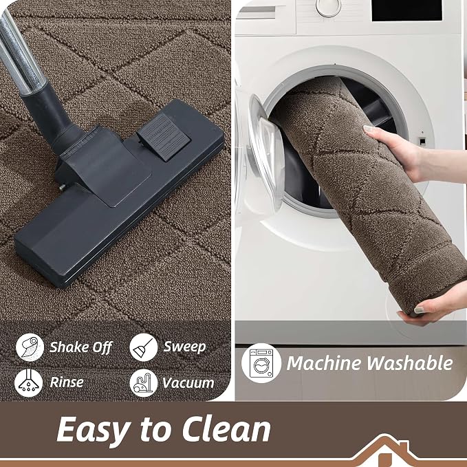 BEQHAUSE Dirt Trapper Door Mat 48" x 72", Doormat Non-Slip Entryway Rugs