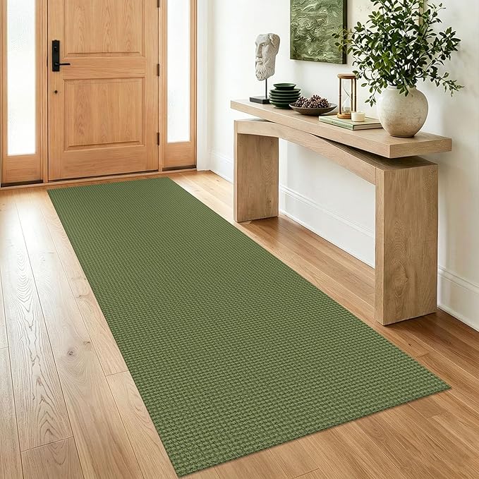 IOHOUZE Washable Runner Rug 3x8 Non Slip Rubber Backed Wide Hallway Runner