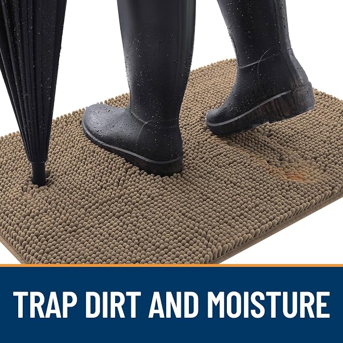 OLANLY Dog Door Mat for Muddy Paws 47x24, Absorbs Moisture and Dirt, Absorbent