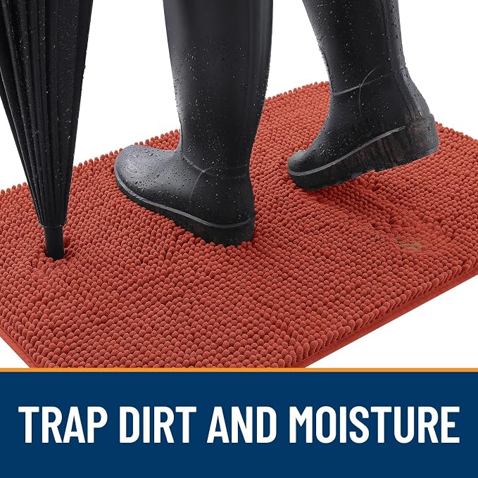 OLANLY Dog Door Mat for Muddy Paws 47x24, Absorbs Moisture and Dirt, Absorbent
