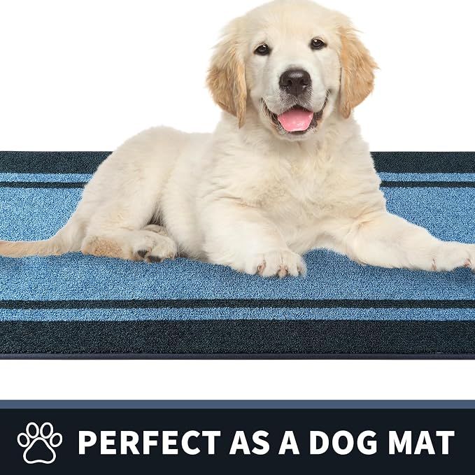 PURRUGS Dirt Trapping Door Mat 34" x 60", Non-Slip Machine Washable Entryway Rug