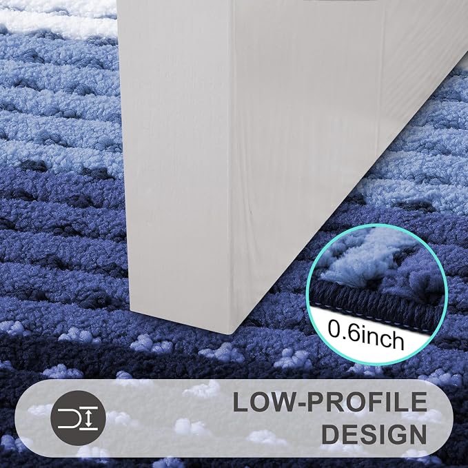 Kitinjoy Indoor Outdoor Door Mat, 48x32 Non-Slip Absorbent Dirt Trapper