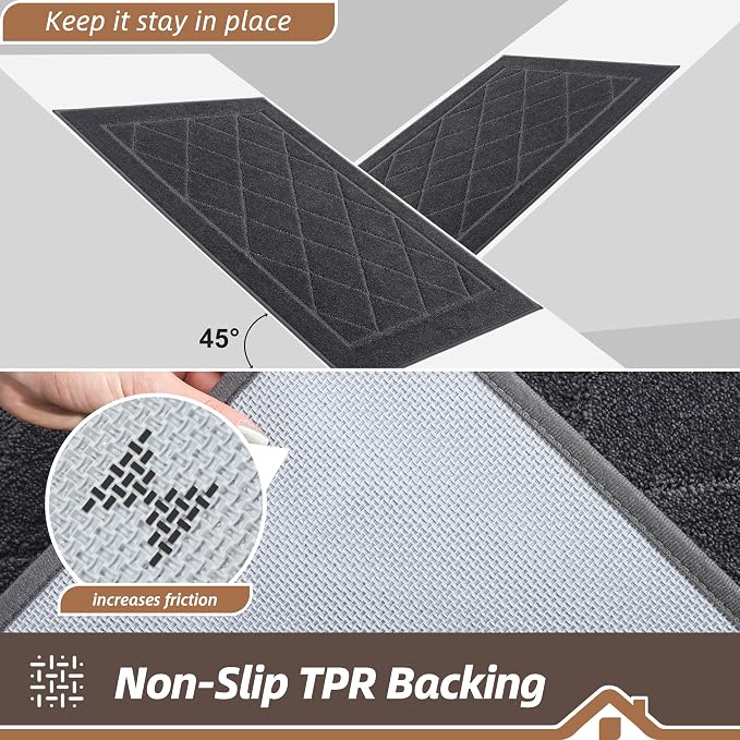 BEQHAUSE Dirt Trapper Door Mat 32" x 72", Doormat Non-Slip Entryway Rugs