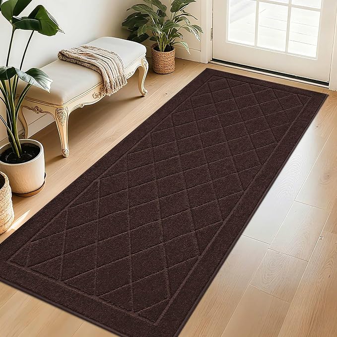 BEQHAUSE Dirt Trapper Door Mat 32" x 72", Doormat Non-Slip Entryway Rugs
