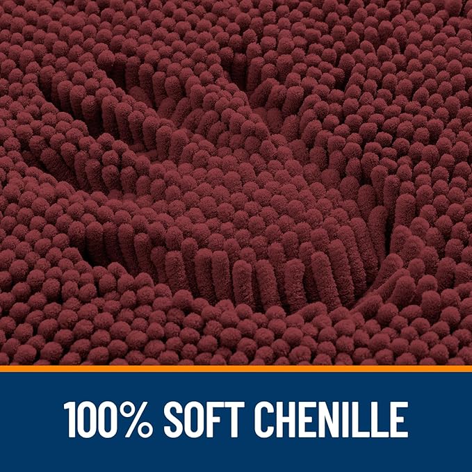 OLANLY Bathroom Rugs 36x24, Extra Soft Absorbent Chenille Bath Rugs, Rubber