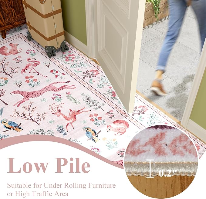 DUKINO 2x3 Rug, Washable Animal Rugs