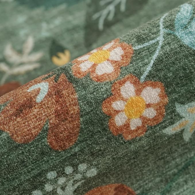 Washable 2x6 Runner Rug for Entryway: Hallway Kitchen Easy-Clean Carpet