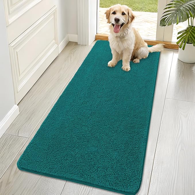OLANLY Dog Door Mat for Muddy Paws 70x32, Absorbs Moisture and Dirt, Absorbent