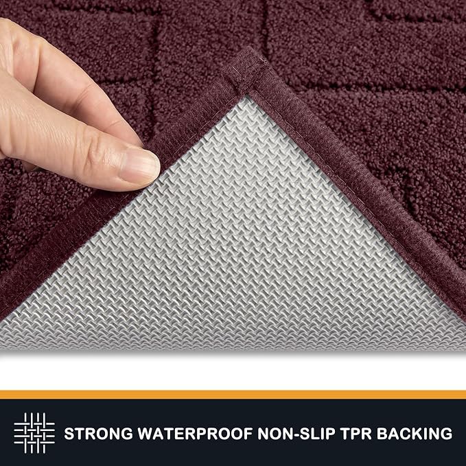 PURRUGS Dirt Trapping Door Mat 24" x 35.5", Non-Slip Machine Washable Entry Rug