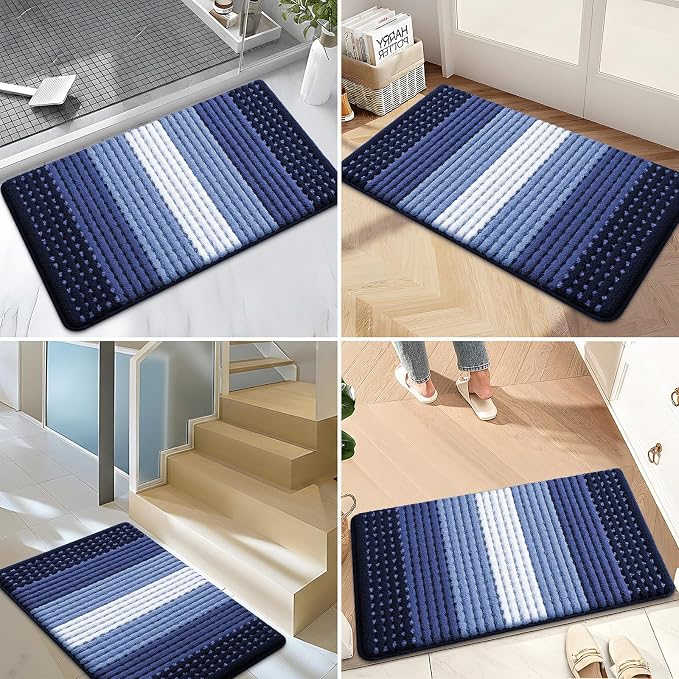 Kitinjoy Indoor Outdoor Door Mat, 48x32 Non-Slip Absorbent Dirt Trapper