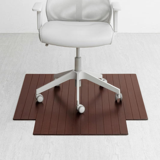 Anji Mountain 48" x 36" Bamboo Office Chair Mat for Carpet & Hardwood Floor