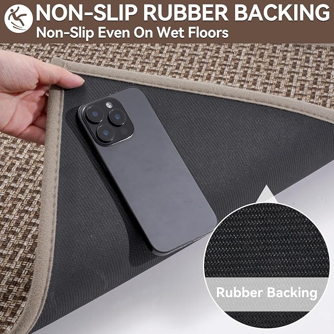 YDKGL Door Mat 24"x35", Dirt Resistant and Absorbent, Non-Slip Rubber Backing