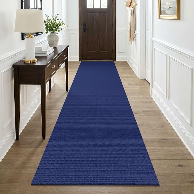 KOZYFLY Cotton Runners for Hallway 3x9, Wide Washable Runner Rug, Woven Non