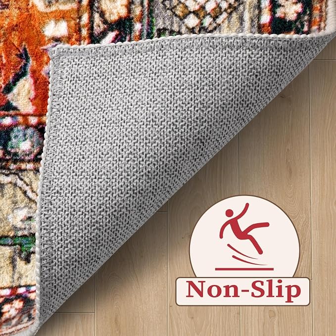 SERISSA 10x12 Area Rugs for Living Room, Large Washable Non-Slip Boho Rug