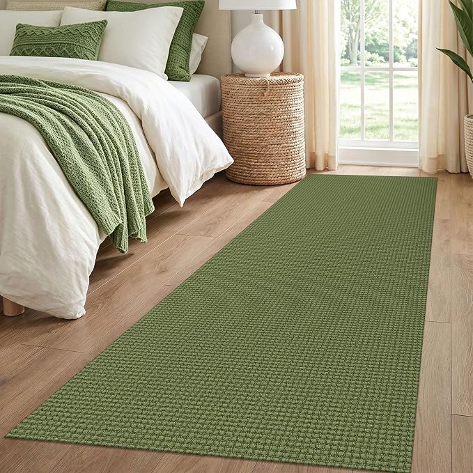 IOHOUZE Washable Runner Rug 3x8 Non Slip Rubber Backed Wide Hallway Runner