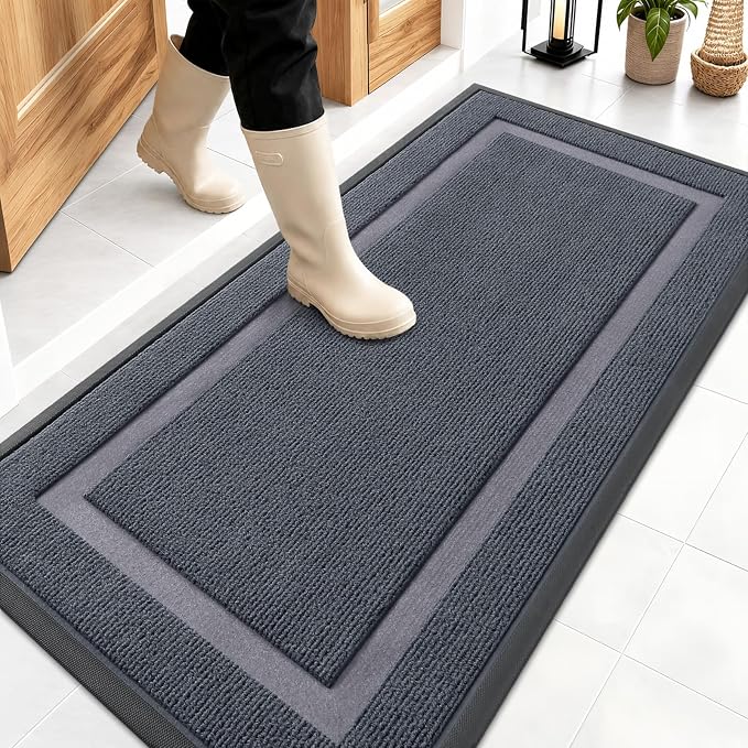 OLANLY Front Door Mat Indoor Outdoor Entrance, Waterproof All-Season,