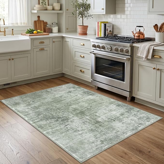 IOHOUZE Abstract Area Rug 4x5 Ft Washable Rugs