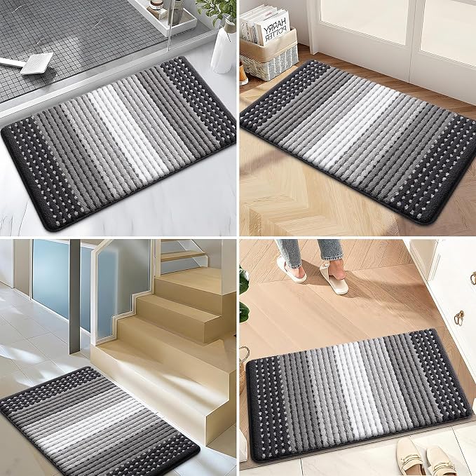 Kitinjoy Indoor Outdoor Door Mat, 47x24 Non-Slip Absorbent Dirt Trapper