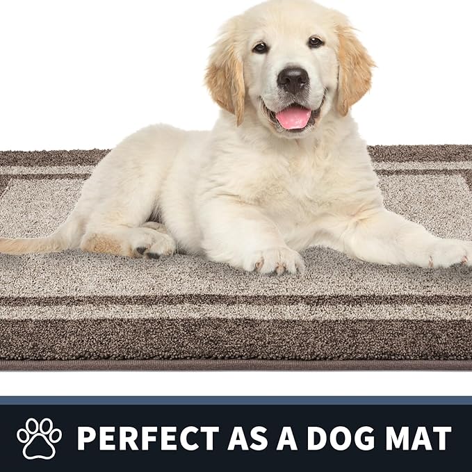 PURRUGS Dirt Trapping Door Mat 24" x 70", Non-Slip Machine Washable Entryway Rug