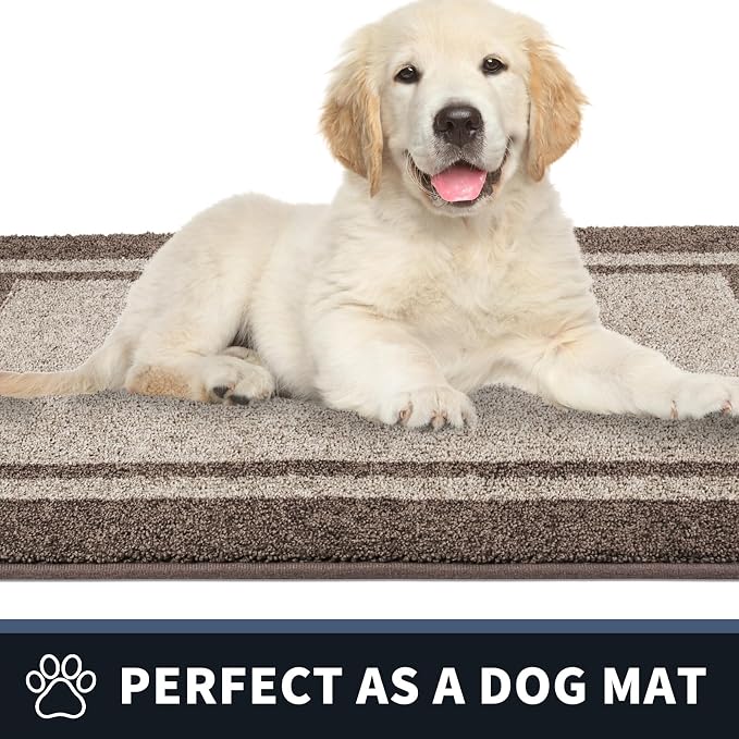 PURRUGS Dirt Trapping Door Mat 24" x 60", Non-Slip Machine Washable Entryway Rug
