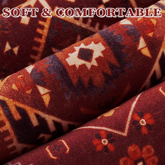 SERISSA Washable Rugs 8x10 Area Rugs, Large Non-Slip Boho Living Room Rug