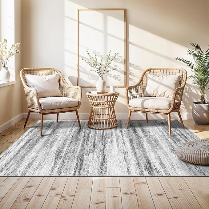4x5 Area Rugs for Entryway Washable: Easy-to-Clean Rug for Office Kitchen