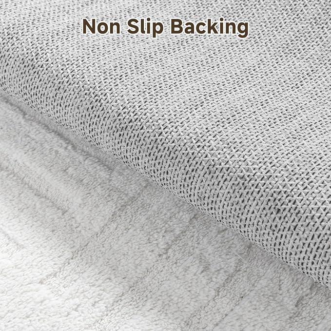Pauwer 3x5 Washable Area Rugs for Living Room Modern White Solid Color Soft