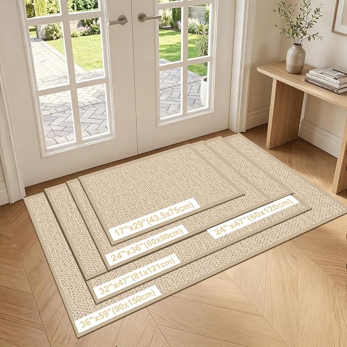 LEKEEPGO Door Mat 36"x59", Non Slip Door Mat Indoor Entrance, Rubber Backing