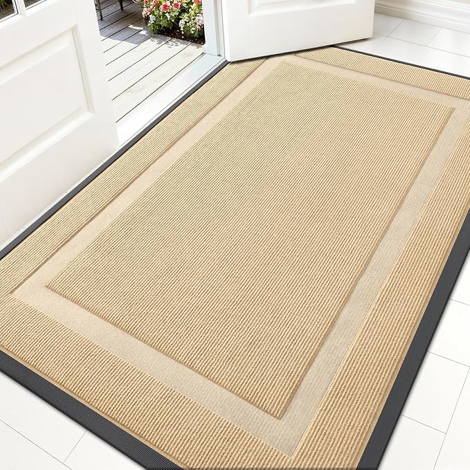 OLANLY Front Door Mat Indoor Outdoor Entrance, Waterproof All-Season,