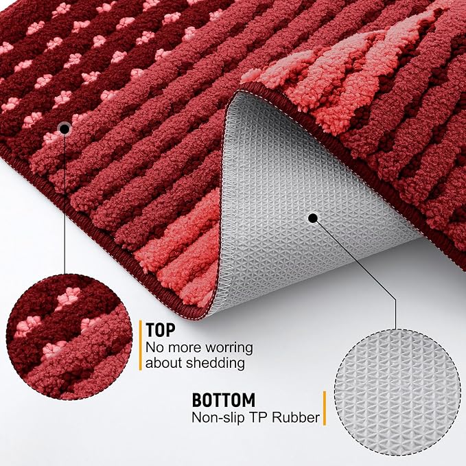 Kitinjoy Indoor Outdoor Door Mat, 30x17 Non-Slip Absorbent Dirt Trapper