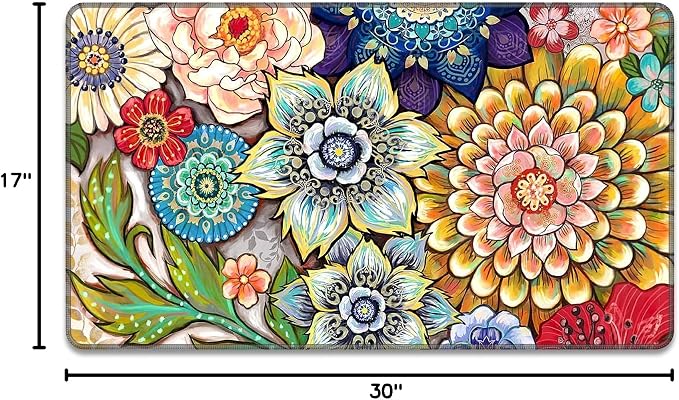 Rnivvi Front Door Mat, Heavy Duty Low Profile Anti-Slip Entryway Rug