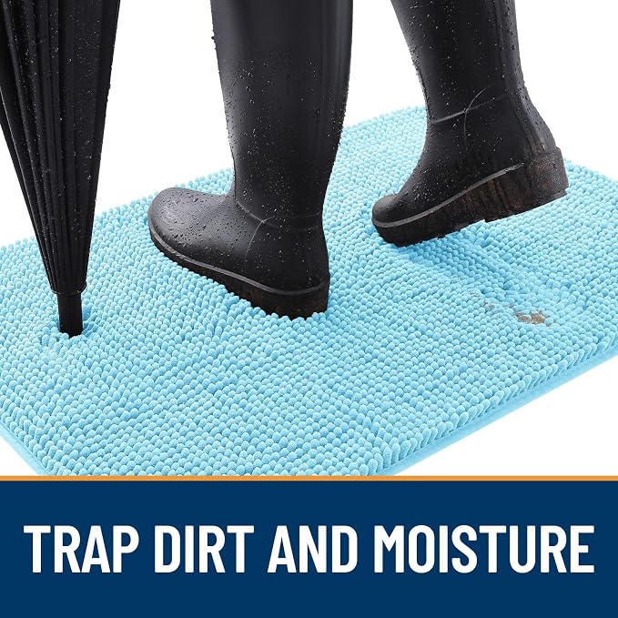 OLANLY Dog Door Mat for Muddy Paws 70x35, Absorbs Moisture and Dirt, Absorbent
