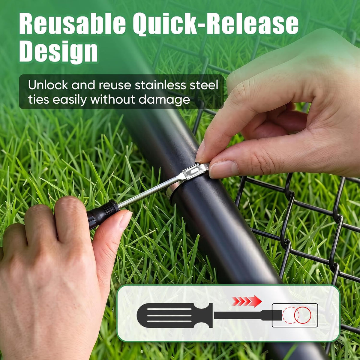 300-Piece Metal Zip Ties Tool kit with Stainless Steel Zip Ties