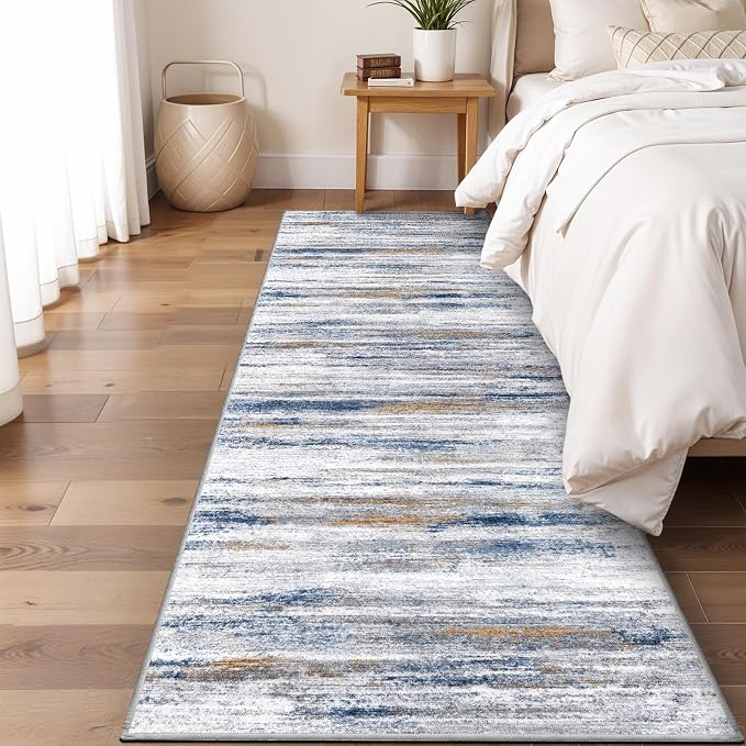 3x7 Washable Runner Rug for Family: Easy-to-Clean Runners for Hallway Entryway
