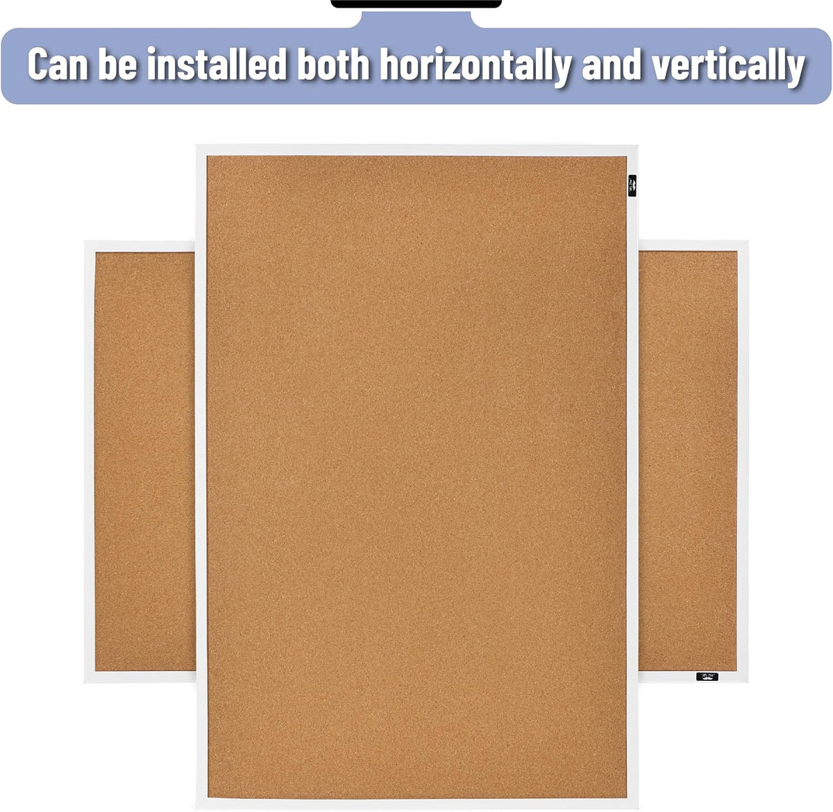Mr. Pen- Cork Board, 24”x36”, White Frame, Cork Bulletin Board
