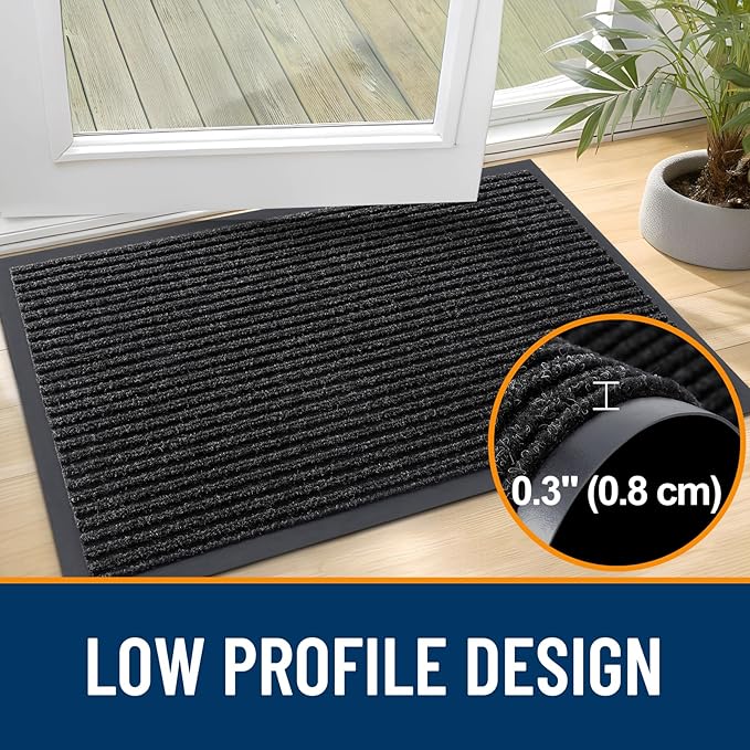 OLANLY Front Door Mat Indoor Outdoor Entrance, Waterproof Heavy Duty Doormat