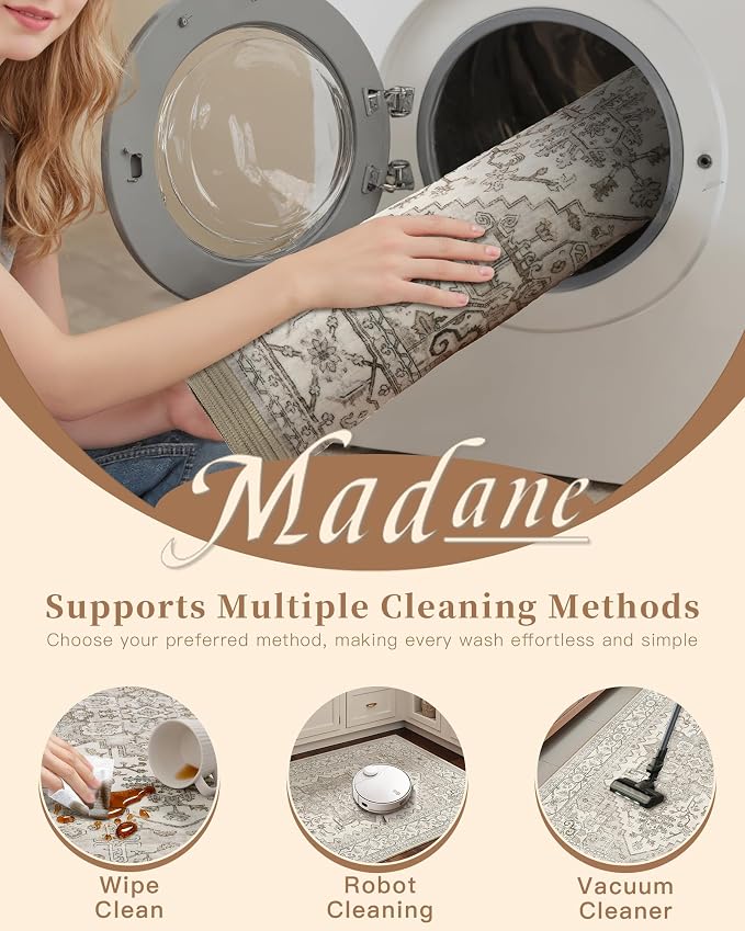Madane Washable Entry Rug 3x4, Area Rugs