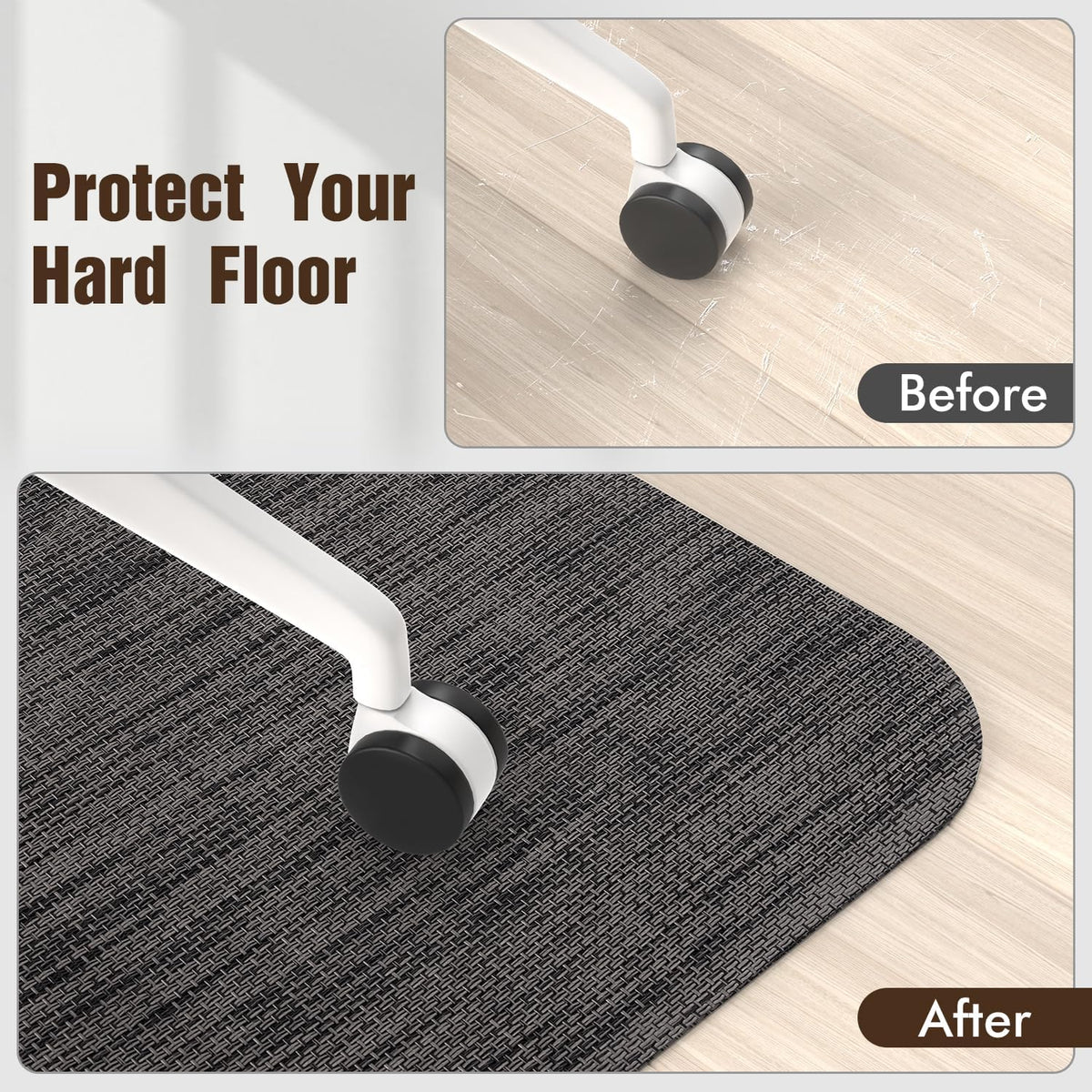 Blvornl Office Chair Mat for Hardwood Floor, Computer Chair Mat, 36"x 48"