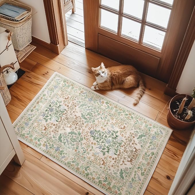 2x3 Washable Small Rugs for Entryway: Door Mat Indoor Entrance Throw Area Rug
