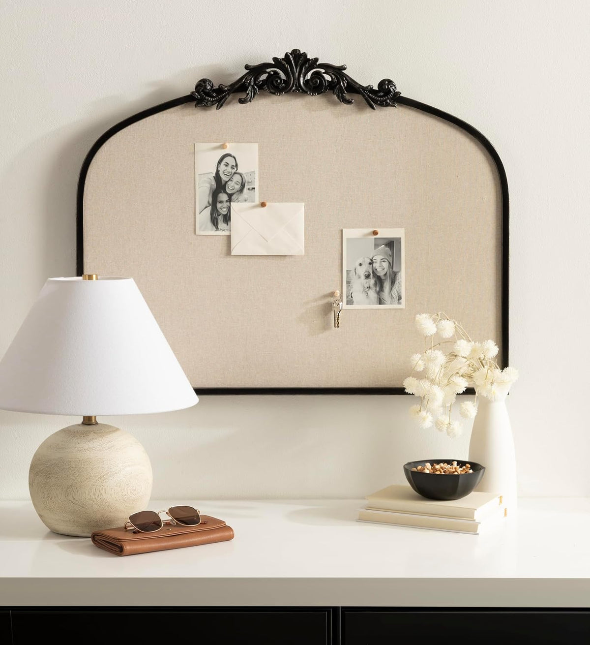 Kate and Laurel Arendahl Vintage Ornate Framed Wide Arch Pinboard