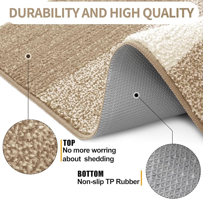 Kitinjoy Indoor Outdoor Door Mat, 50x30 Non-Slip Absorbent Dirt Trapper