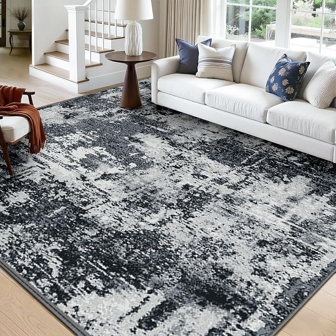 RELEANY Washable Area Rugs 7x10 Non-Slip Modern Abstract Soft