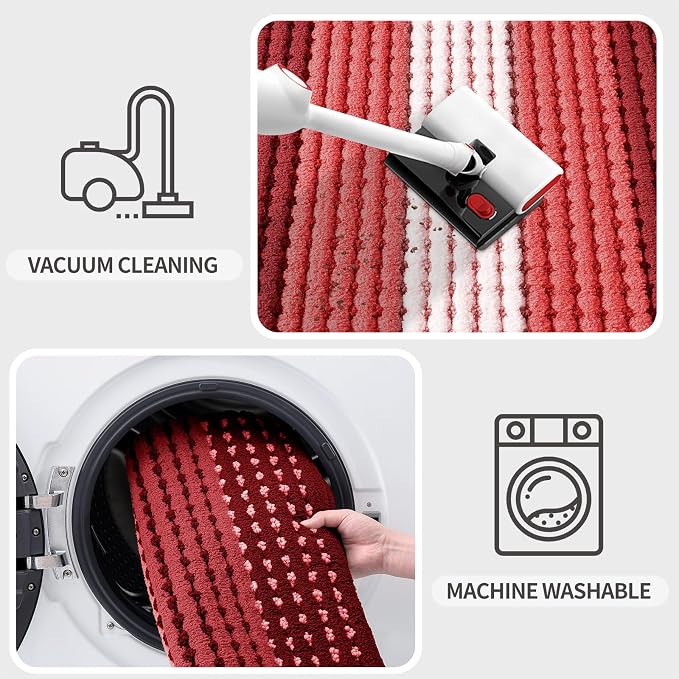 Kitinjoy Indoor Outdoor Door Mat, 30x17 Non-Slip Absorbent Dirt Trapper