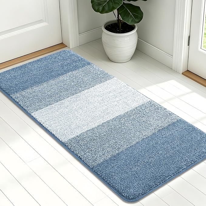 Kitinjoy Indoor Outdoor Door Mat, 54x24 Non-Slip Absorbent Dirt Trapper