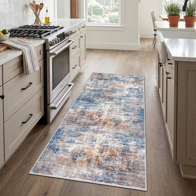IOHOUZE Abstract Runner Rug 3x6 Ft Washable Runners