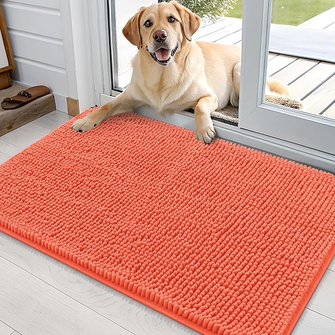OLANLY Dog Door Mat for Muddy Paws 36x24, Absorbs Moisture and Dirt, Absorbent