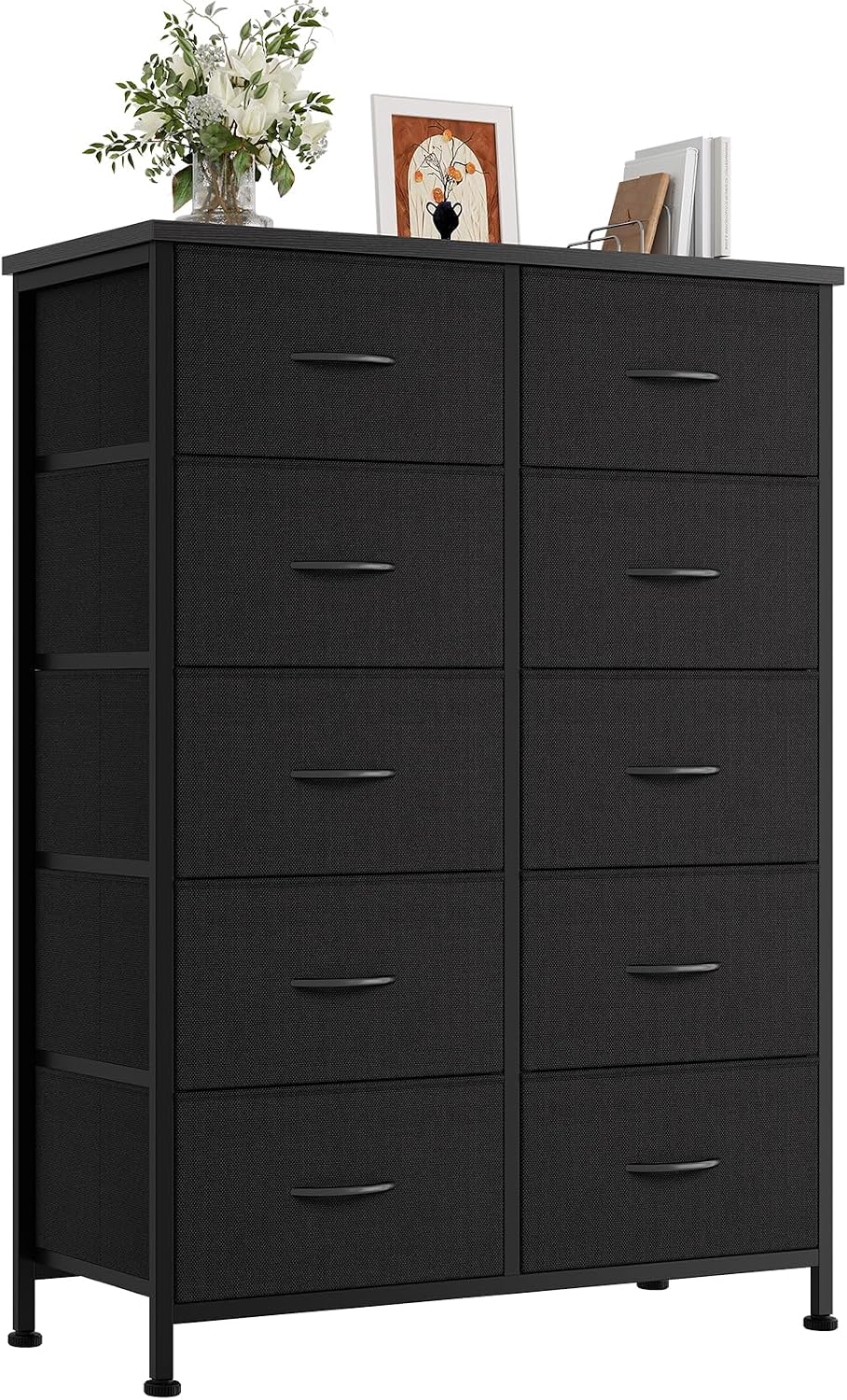 DUMOS 10 Drawer Dresser for Bedroom, Storage Organizer Chest of Drawers
