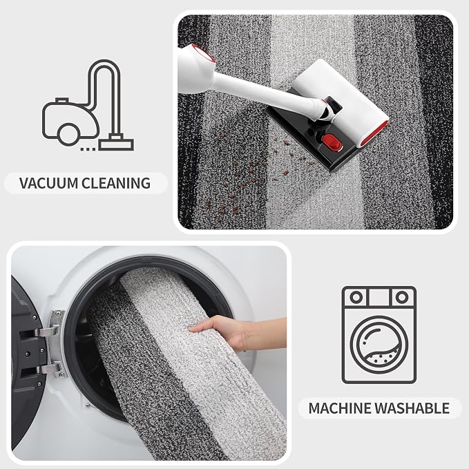 Kitinjoy Indoor Outdoor Door Mat, 59x20 Non-Slip Absorbent Dirt Trapper
